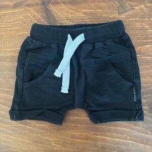 EUC Little Bipsy Black Harem Shorts 6-12M